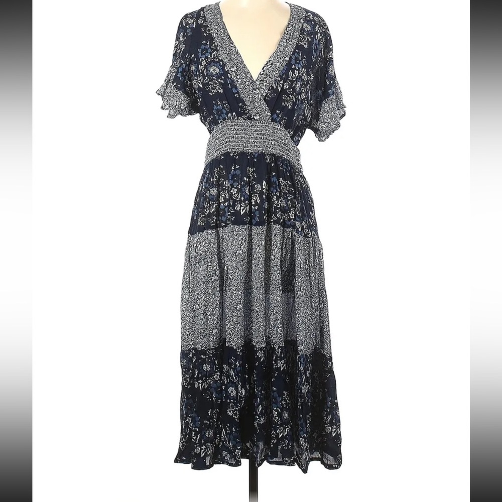 Gorgeous J Gee blue floral dress petite medium nwt cottagecore boho spring dress
